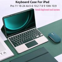 Bàn Phím Chuột Không Dây Dành Cho iPad Thế Hệ Thứ 9 2021 iPad 10.2 7th 8th Gen Cover iPad Pro 11 2022 2024 M4 M2 10th Air 6 / 5 / 4 Funda
