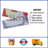 Bàn phím cơ AJAZZ AK680 65% RGB Bàn phím nhỏ chế độ kép tùy chỉnh có thể hoán đổi nóng