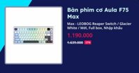 Bàn phím cơ Aula F75 Max (F75M-LEOBOG Reaper Switch - Polar Black - Mới, Full box, Nhập khẩu)