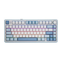 Bàn phím cơ AULA F75 Sea Salt Blue 3 Mode