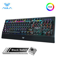 Bàn Phím Cơ AULA S2018 Wing Of Liberty FULL RGB 104 Phím Chống Bấm Đồng Thời Lập Trình Marco 30 Loại Hiệu Ứng Ánh Sáng Làm Mát Với Phần Còn Lại Của Cổ Tay