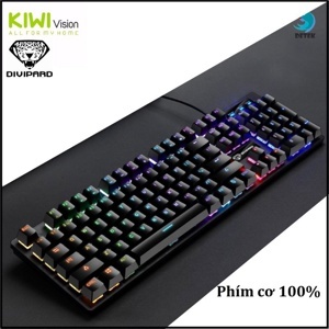 Bàn phím cơ Blue Switch Divipard AK911 - đèn led 7 màu
