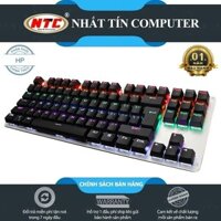 Bàn phím cơ blue switch HP GK200 loại 87 phím led rainbow - hơn 20 chế độ tùy chỉnh (nhiều màu)