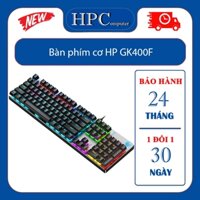 Bàn phím cơ blue switch HP GK400F cực chuẩn - hơn 20 chế độ led tùy chỉnh (đen bạc)