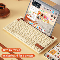 Bàn Phím Cơ Bluetooth Không Dây 79 Phím Có Giá Đỡ Cho Windows / Android / Phone / Ipad / Laptop / Notebook