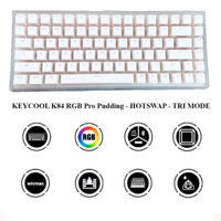 (Bàn Phím Cơ Bluetooth) KEYCOOL KC84 Pro- TRANSPARENT WHITE/ RGB