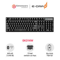 Bàn phím cơ chơi game không dây E-Dra EK314W - Kết nối 2.4Ghz Bluetooth - Switch E-dra - Anti ghosting 18 phím - Hàng chính hãng - Red Switch