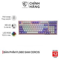Bàn phím cơ chơi game không dây FL-Esports FL980SAM Cercis RGB - Led RGB - 3 chế độ kết nối - Kailh Switch