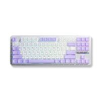 BÀN PHÍM CƠ CÓ DÂY AULA F87 TÍM TRẮNG (USB, BLUE SWITCH, LED RGB)
