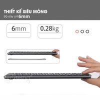 Bàn phím cơ có dây Deiog Dy-901 SIÊU MỎNG CHỈ 6MM mini thiết kế nhỏ gọn chính hãng [BH 1 Năm]