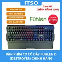 Bàn phím cơ có dây Fuhlen Destroyer RGB Blue Switch chính hãng