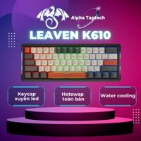 Bàn phím cơ có dây keycap xuyên led Leaven K610 hotswap, Led Rainbow
