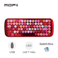 Bàn Phím Cơ Có Dây (USB) VÀ Bluetooth MOFII LUSC / CHROME COCA COLA - Thiết Kế Nhỏ Gọn , Gaming