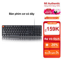 Bàn phím cơ có dây Xiaomi Công tắc xanh đỏ 104 phím Chơi game Thiết kế tiện dụng Chế độ đèn nền LED