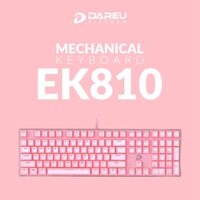 Bàn phím cơ DAREU EK810 Full Size - Black Pink - Blue Red Brown Switch - Hàng chính hãng  - Màu Hồng - Blue - Tiếng to