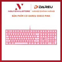 Bàn phím cơ DAREU EK810 Full Size - Black Pink - Blue Red Brown Switch - Hàng chính hãng  - Màu Hồng - Blue - Tiếng to