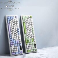 Bàn phím có dây Bluetooth BRUCE 2.4g, Bàn phím cơ ba chế độ Bluetooth không dây 2.4g, Bàn phím đèn nền ABS RGB chống lắc nóng Quà tặng PC