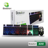 Bàn phím có dây Bosston 8310 đèn Led nền siêu đẹp giả cơ kèm chuột