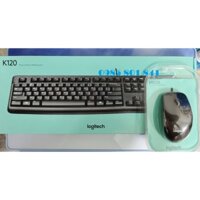 Bàn Phím Có Dây cổng USB K120 + Chuột Logitech M100R usb. Hàng chính hãng Logitech