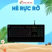 Bàn phím có dây Gaming Logitech G213 - Hàng chính hãng - Lightsync RGB cực đẹp, khả năng chống tràn lên đến 60 ml