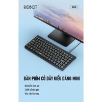 Bàn phím có dây kiểu dáng mini ROBOT RK10 Đen