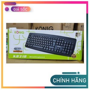 Bàn phím có dây màu đen Konig KB318