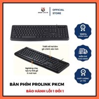Bàn phím có dây Prolink PKCM chính hãng độ nhạy cao, kháng nước nhẹ, êm ái không tiếng ồn, bảo hành 12 tháng