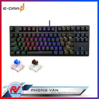 Bàn phím cơ Edra EK387L (Blue/Brown sw)