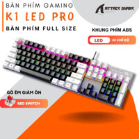 Bàn Phím Cơ Gaming Attack Shark Ziyoulang K1 Full Led Red Switch Gõ Êm Giảm Ồn Bản Nâng Cấp 2024
