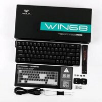 Bàn phím cơ gaming AULA WIN68HE (Đen/ Gray Wood magnetic switch) (4067)