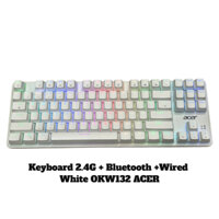 Bàn Phím Cơ Gaming Có Dây (USB), Không Dây (2.4Ghz) VÀ Bluetooth ACER OKW132 PLUS LED (BLUE SWITCH) (3 Chế Độ)