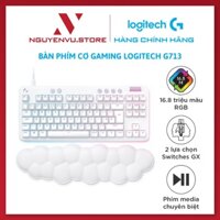 Bàn phím cơ gaming có dây Logitech G713 TKL - RGB, 2 loại GX Switch, kèm kê tay, cáp USB-C - Hàng chính hãng