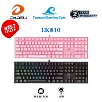 Bàn phím cơ Gaming DAREU EK810 - Glorious Queen/ Black (MULTI-LED, Blue/ Brown/ Red D switch)