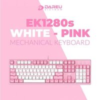 Bàn phím cơ Gaming DAREU EK1280s PINK-WHITE 104KEY PINK LED