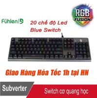 Bàn phím cơ gaming Fuhlen S Subverter đèn led RGB - Blue Switch Black - Chính hãng - Có tem Ninza chống hàng giả - Đèn led RGB
