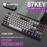 Bàn Phím Cơ Gaming Full Led Giá Rẻ K80 LED RGB TKL 87 Phím chơi game văn phòng có dây siêu đẹp