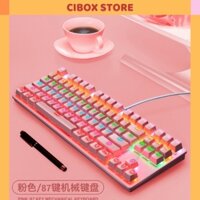 Bàn phím cơ Gaming K7 .Máy tính văn phòng. có dây ABS bàn phím phát sáng siêu đẹp Cibox Store