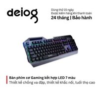 BÀN PHÍM CƠ GAMING KHÔNG DÂY DEIOG DY-M303 KẾT HỢP LED 7 MÀU THIẾT KẾ CHỐNG VA ĐẬP CHÍNH HÃNG