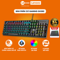 Bàn Phím Cơ Gaming Lecoo GK302 Giá Rẻ Blue Switch Chơi Game 20 Chế Độ RGB Chính Hãng Tặng Lót Chuột