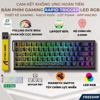 Bàn Phím Cơ Gaming Rapid Trigger Attack Shark X68 HE Polling Rate 8KHz LED RGB Mạch Xuôi