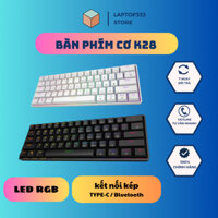 Bàn phím cơ K28 led rgb 2 chế độ kết nối typec bluetooth