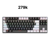 Bàn phím cơ K550 87 phím red switch led nhiều màu , chống nước có nhiều chế độ led