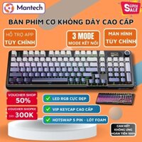 Bàn Phím Cơ Không Dây Attack Shark X98 Pro Max Keycap Cao Cấp Màn Hình LCD, Núm Xoay - App Tùy Chỉnh