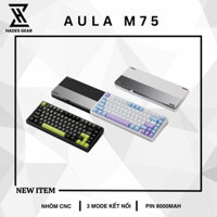Bàn phím cơ không dây AULA M75 | Case nhôm CNC | Led RGB | 3 Modes | Pin 8000mAh | Hotswap - Hades.Gear