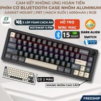 Bàn Phím Cơ Không Dây Dark Alien R65 RGB Khung Nhôm Aluminum Cao Cấp 3 Mode Kết Nối Có Hotswap