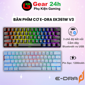 Bàn phím cơ không dây E-Dra EK361W v3