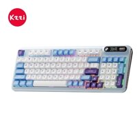 Bàn phím cơ không dây KZZI Z98 94 phím có màn hình thông minh & núm, Bàn phím không dây Bluetooth 5.0 / 2.4GHz / USB-C với công tắc tùy chỉnh có thể gập lại nóng, Pin 3750mAh, Đèn nền RGB