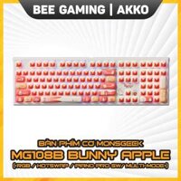 Bàn phím cơ không dây MonsGeek MG108B – Bunny Apple (Multi-modes / Hotswap / RGB / Piano v3 switch)