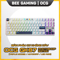 Bàn phím cơ không dây OCG GK87 - Photoshop (3modes / Hotswap / Led RGB