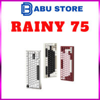 Bàn phím cơ không dây Rainy75: vật liệu nhôm CNC, mạch xuôi, RGB 3 chế độ, hostswap, keycap PBT.